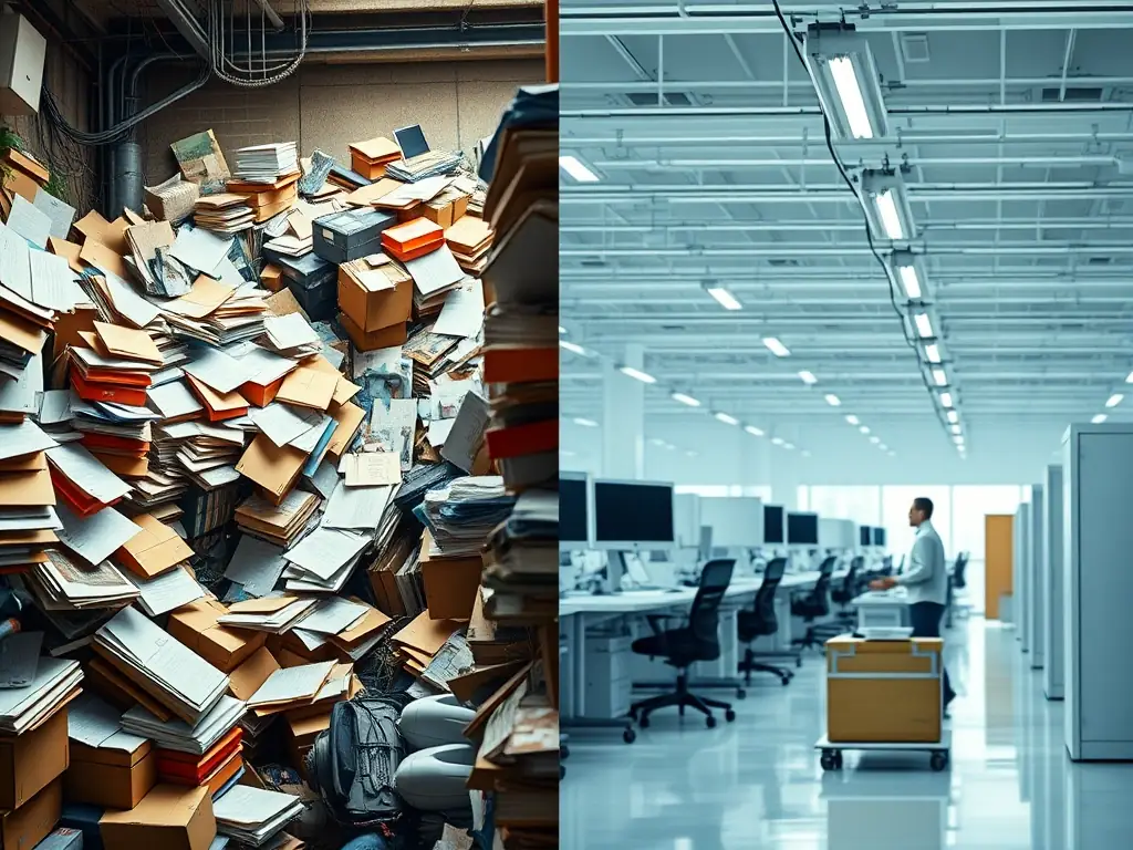 A split-screen showing a traditional sourcing process with multiple intermediaries on one side, and FurnitureFactoryPrice.com's direct connection on the other, highlighting efficiency.
